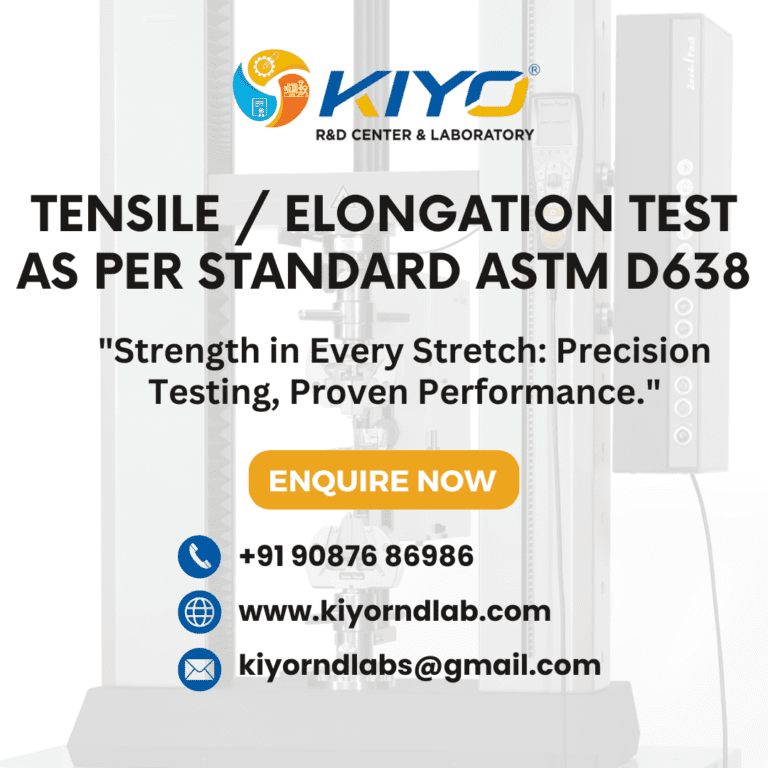 Tensile / Elongation Test As Per Standard ASTM D638